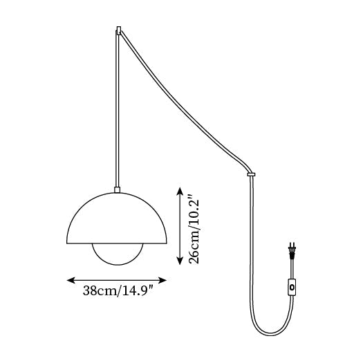 Pendelleuchte mit Stecker Joraina