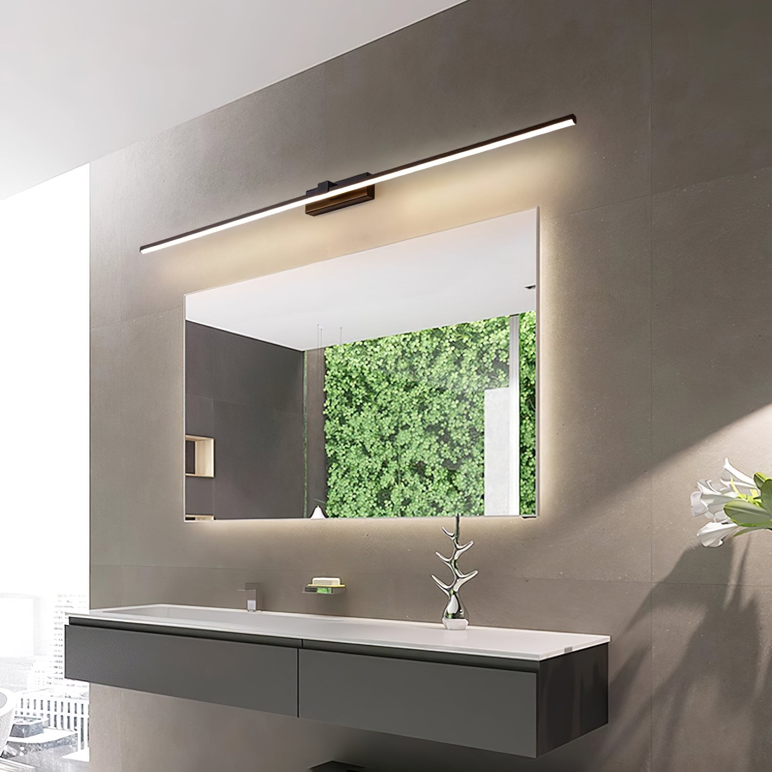 Lineare Wandleuchte Olive