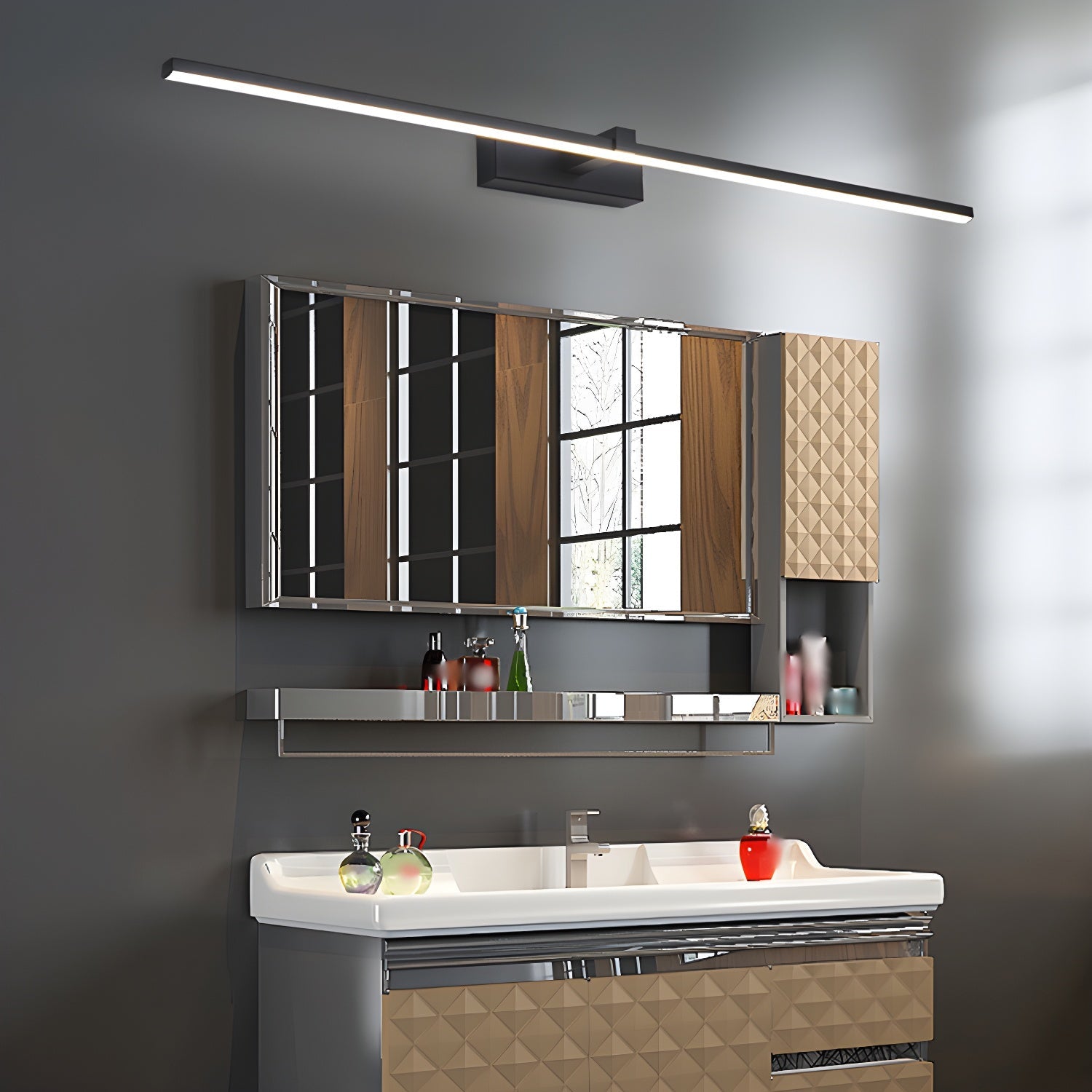 Lineare Wandleuchte Olive