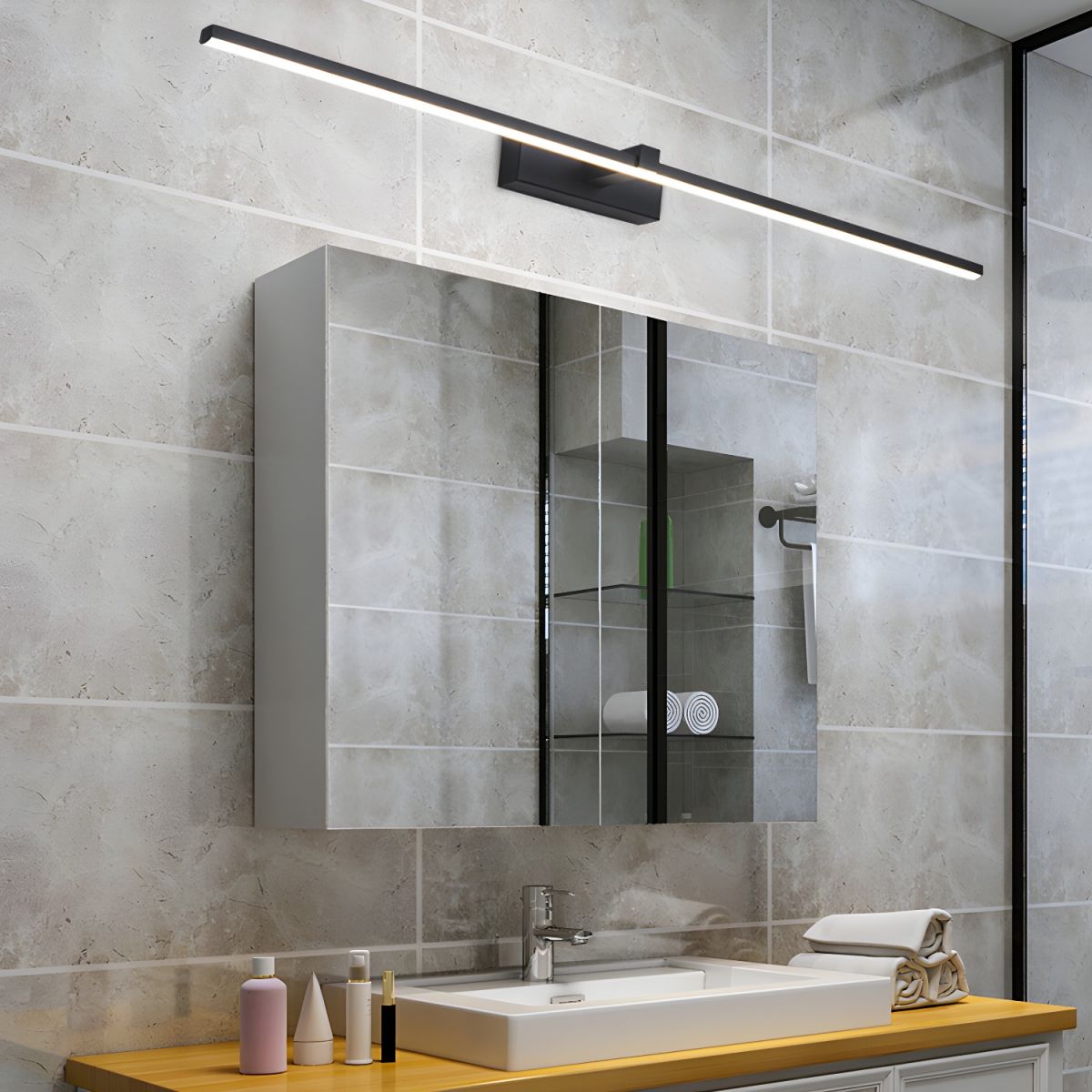 Lineare Wandleuchte Olive