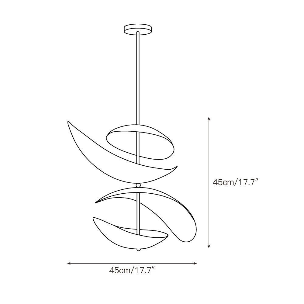 Skulpturale Pendelleuchte Ariel