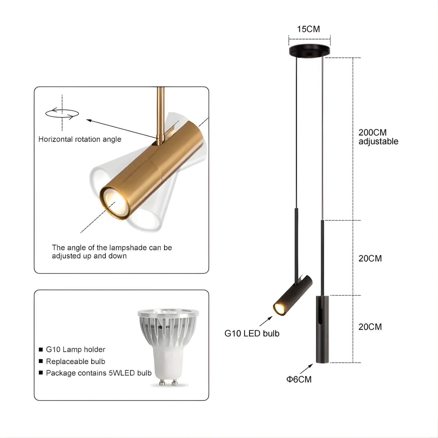 Moderne Pendelleuchte Tiroron