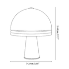 Merose Breite Marmor Tischlampe