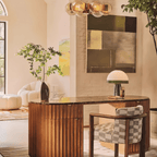 Merose Breite Marmor Tischlampe