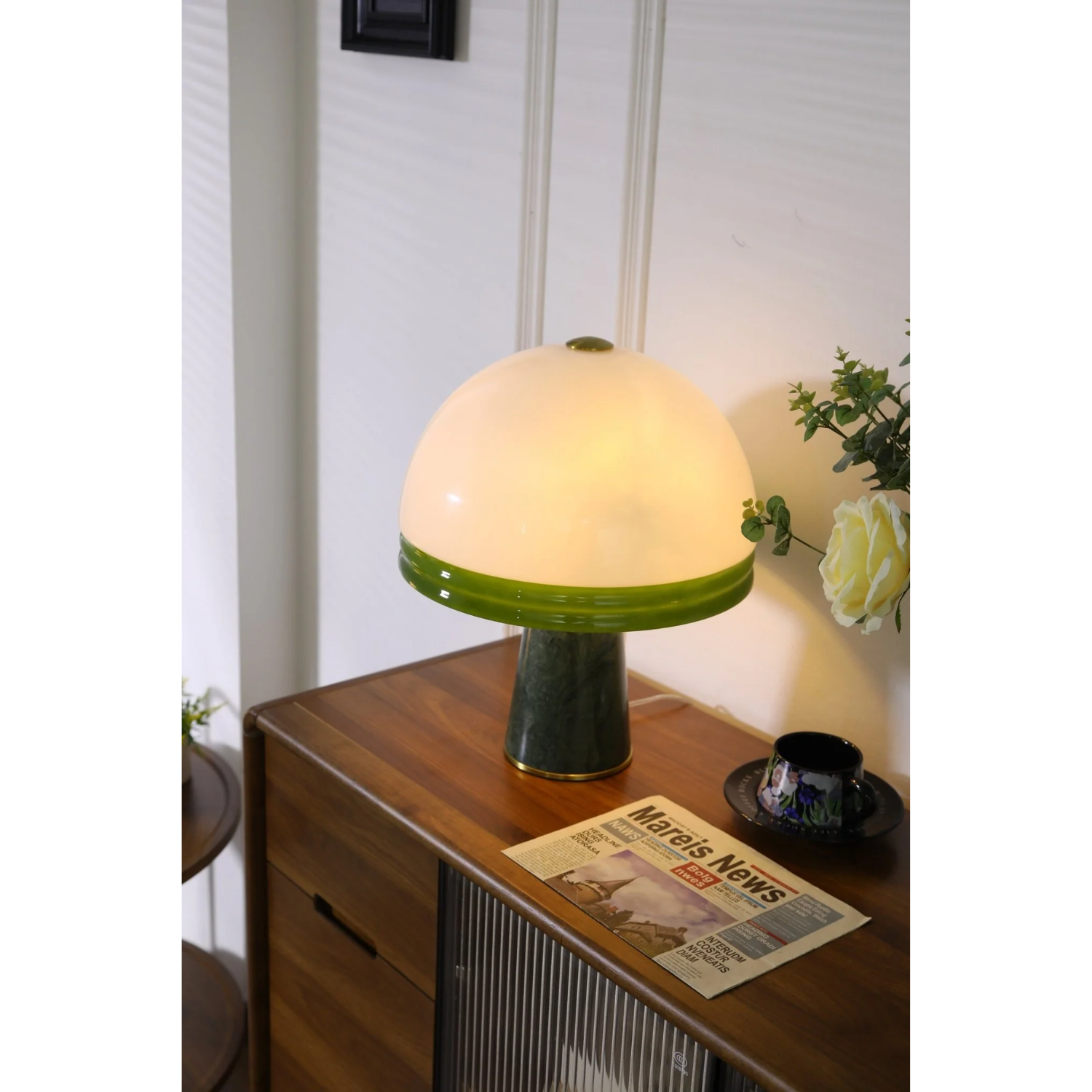 Merose Breite Marmor Tischlampe