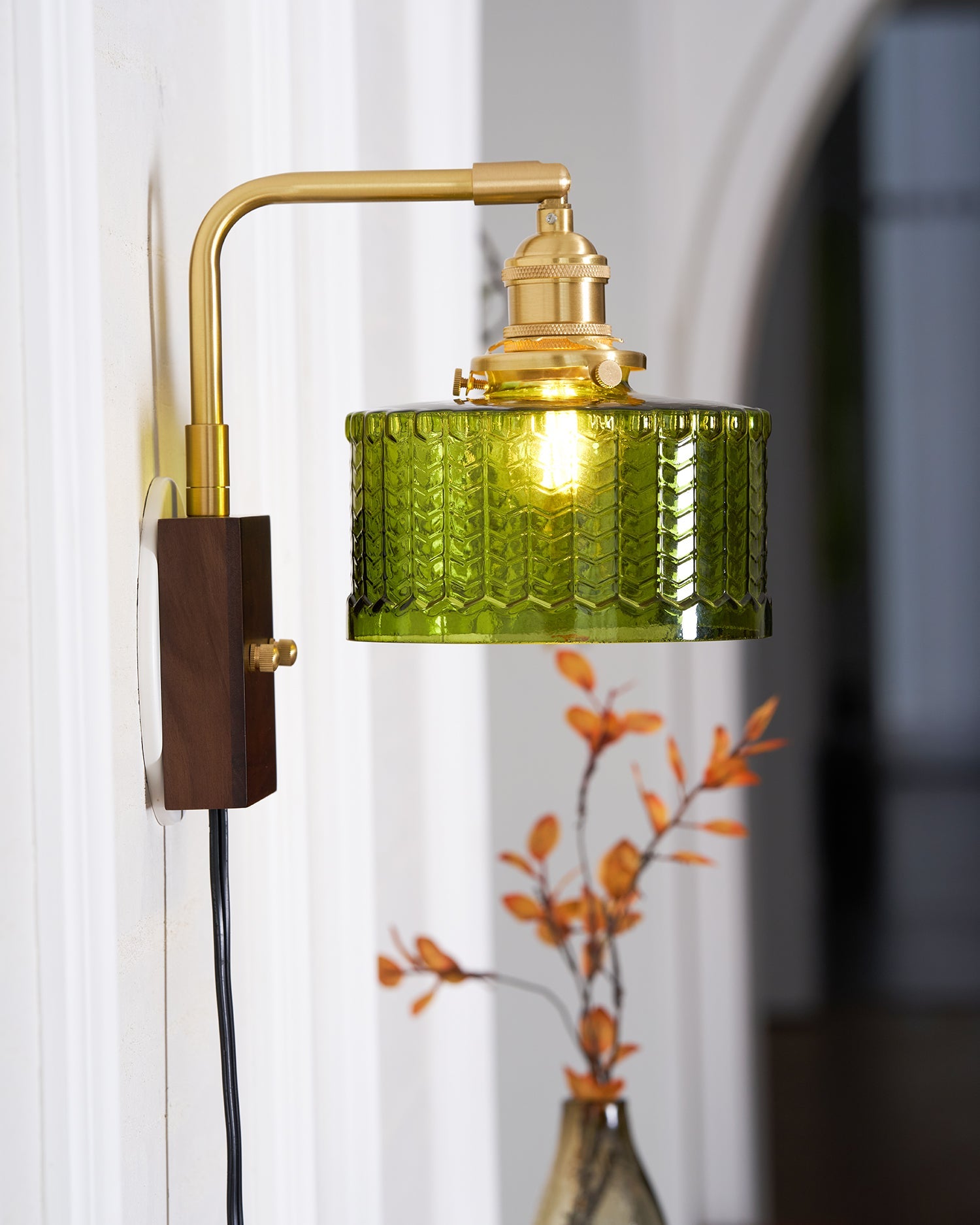 Wandleuchte mit Stecker Ulene