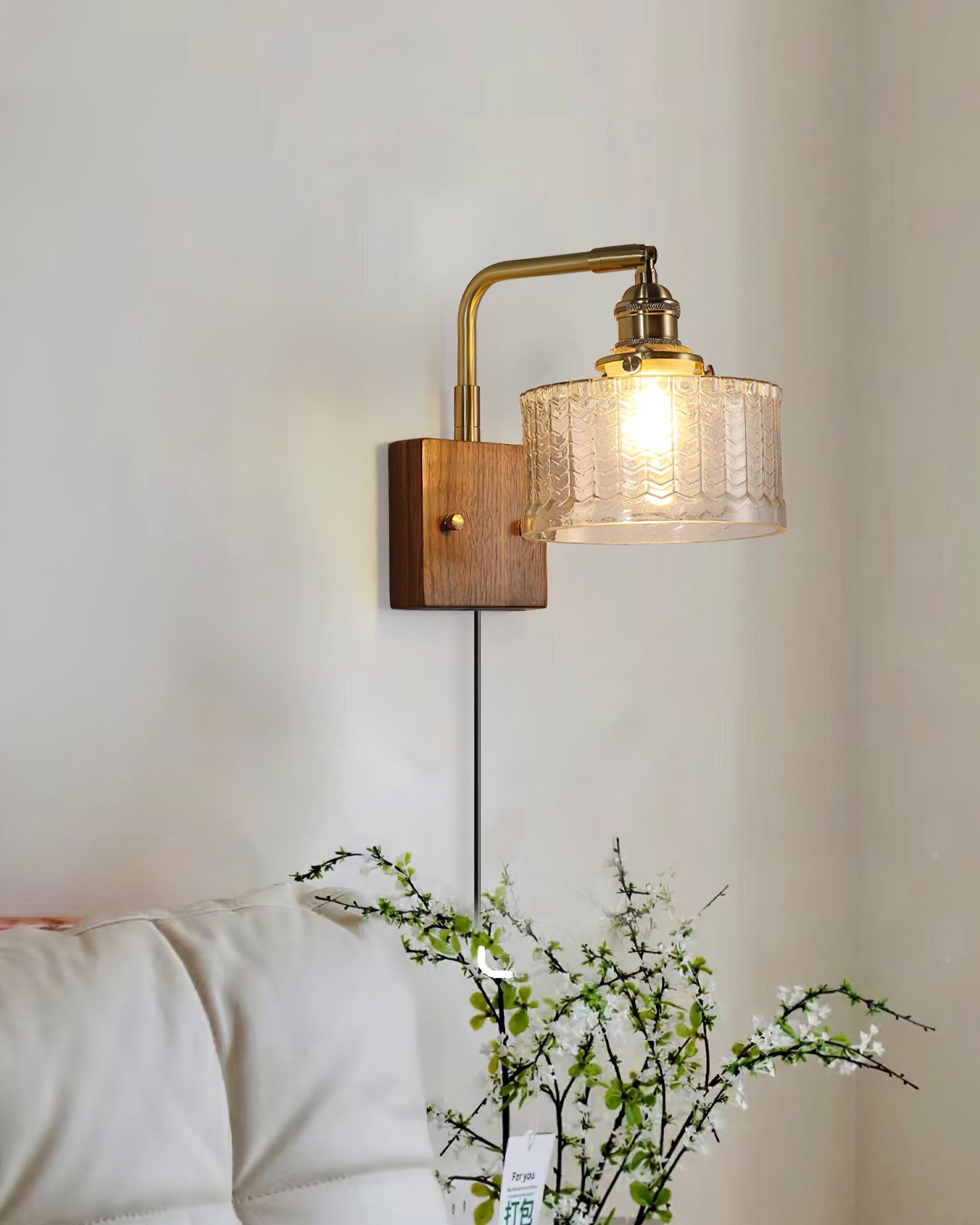 Wandleuchte mit Stecker Ulene