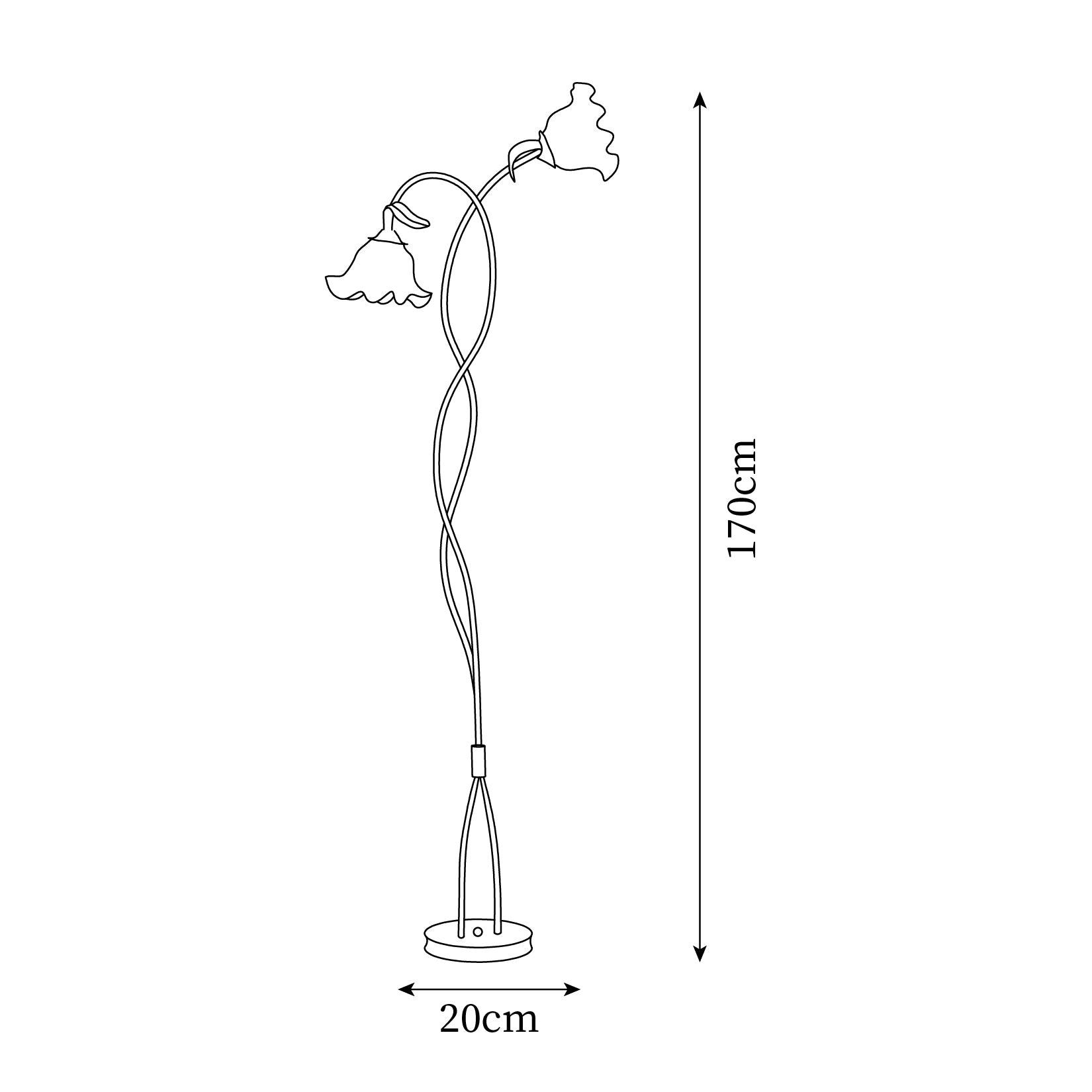 Florale Stehleuchte Quedi