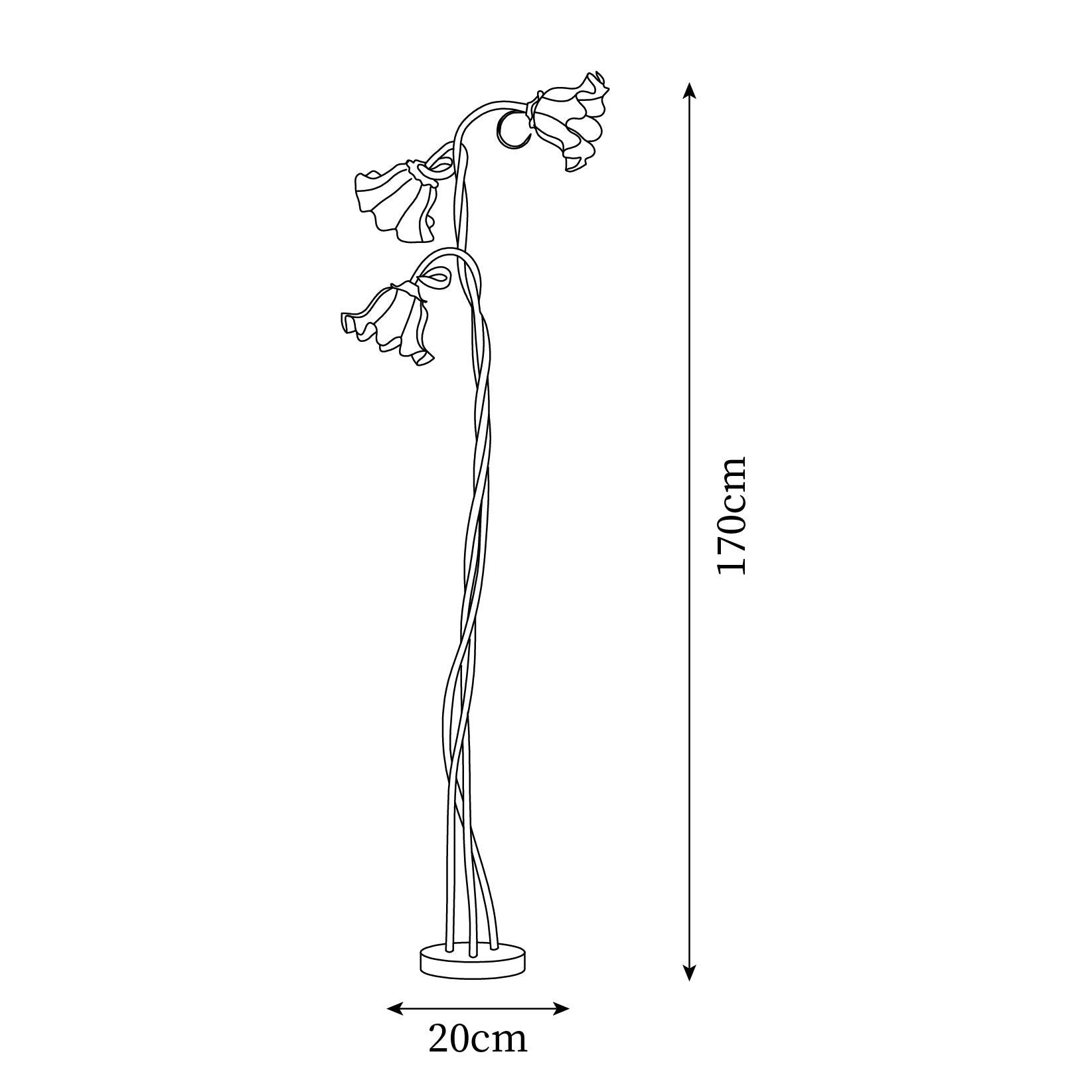 Florale Stehleuchte Quedi