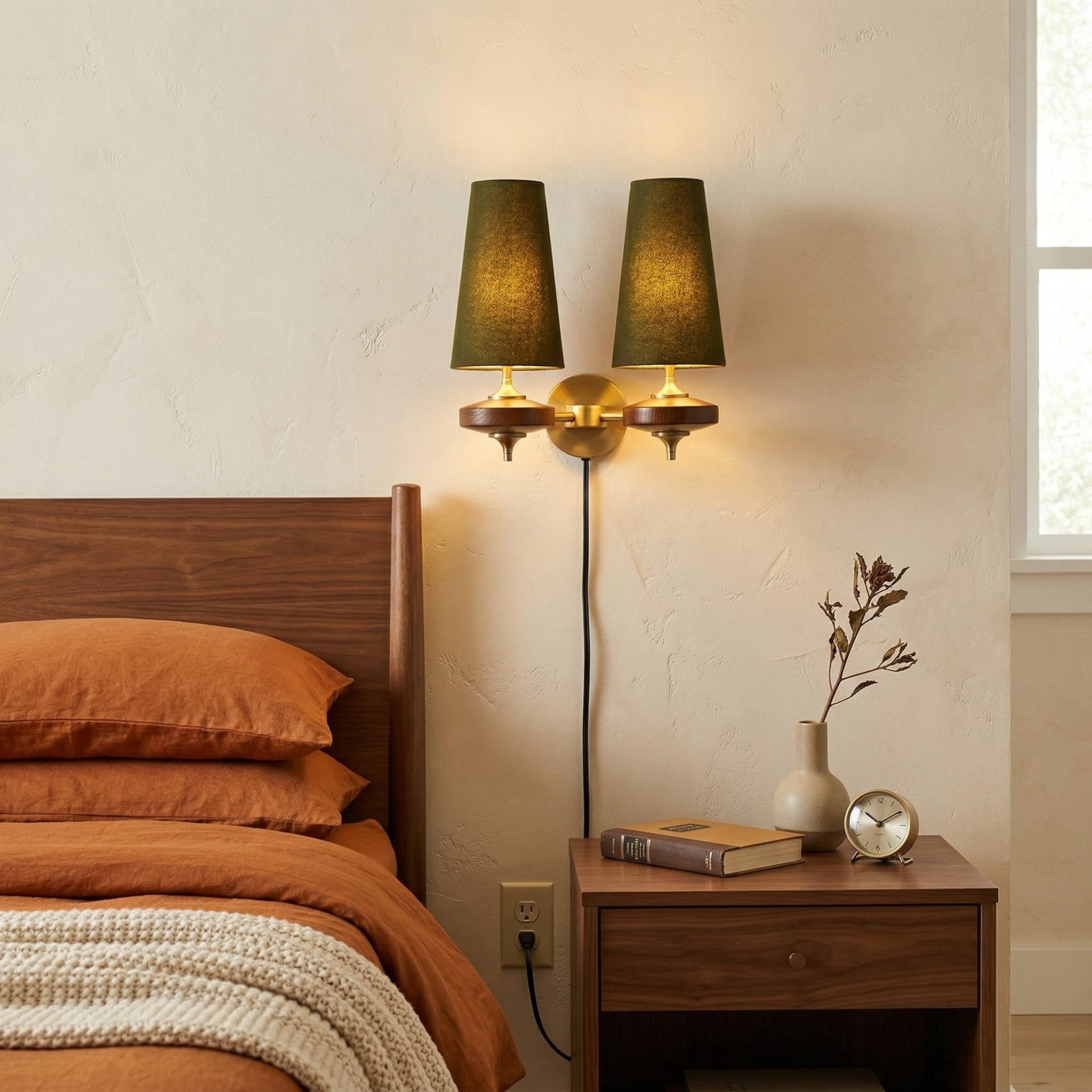 Wandleuchte mit Stecker Selaso