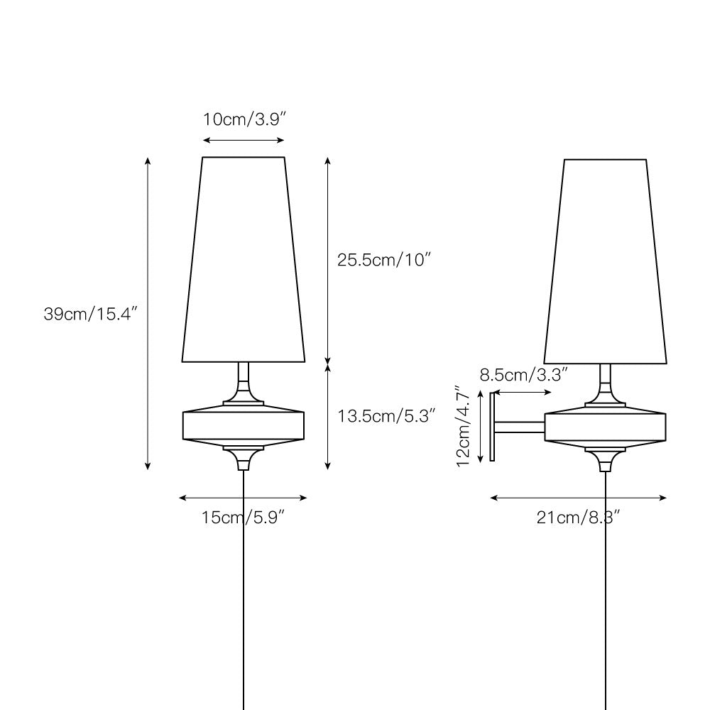 Wandleuchte mit Stecker Selaso