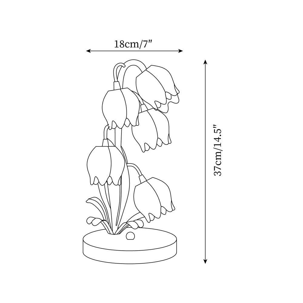 Florale Tischleuchte Lerire
