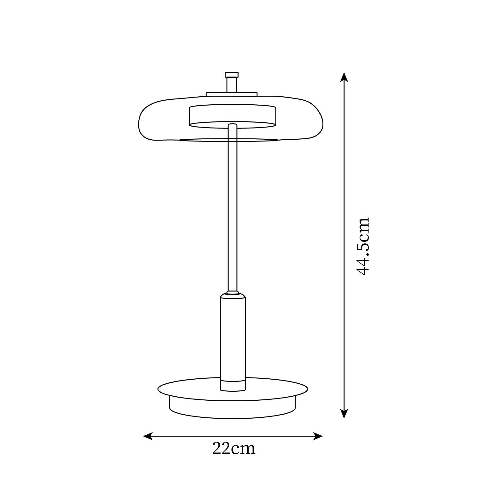 Zylindrische Tischleuchte Evari