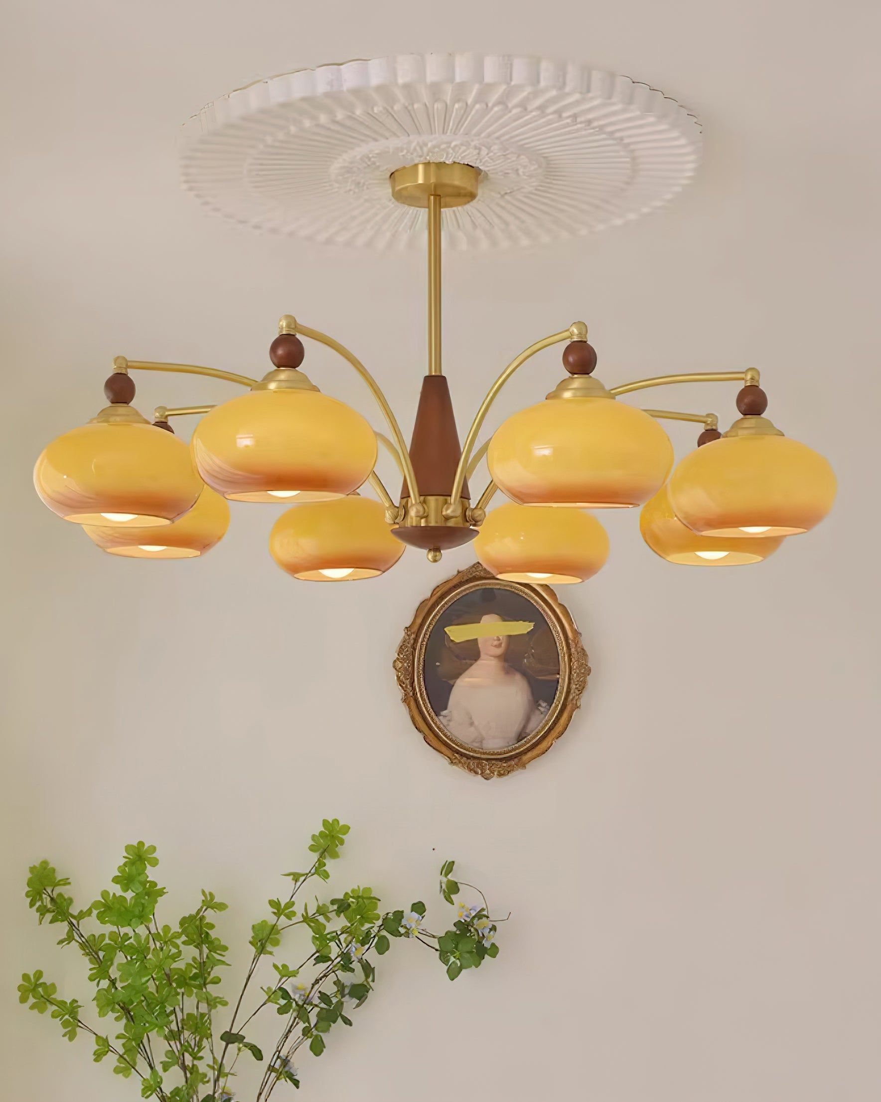 Vintage Kronleuchter Denorel
