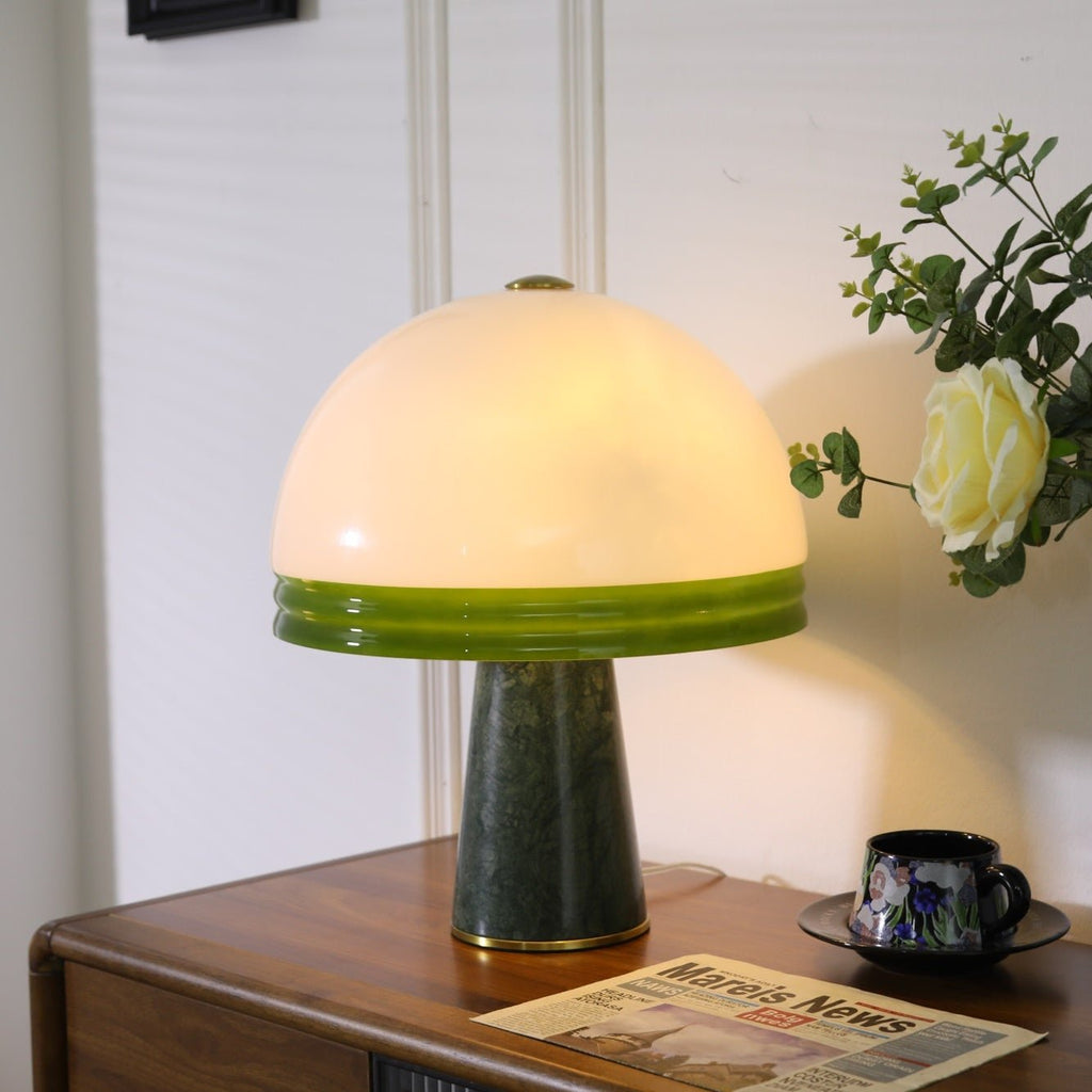 Merose Breite Marmor Tischlampe