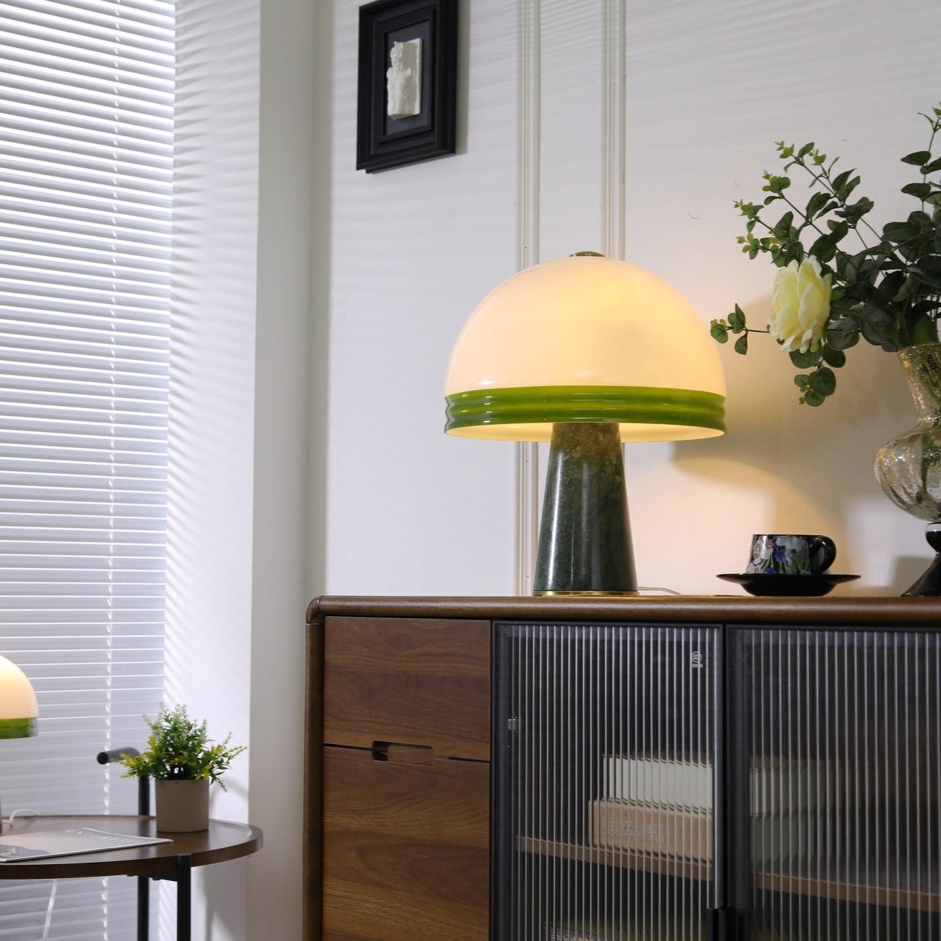 Merose Breite Marmor Tischlampe