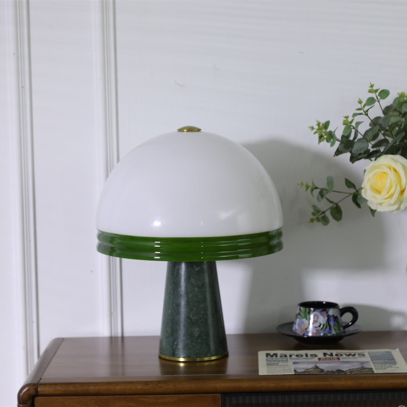 Merose Breite Marmor Tischlampe