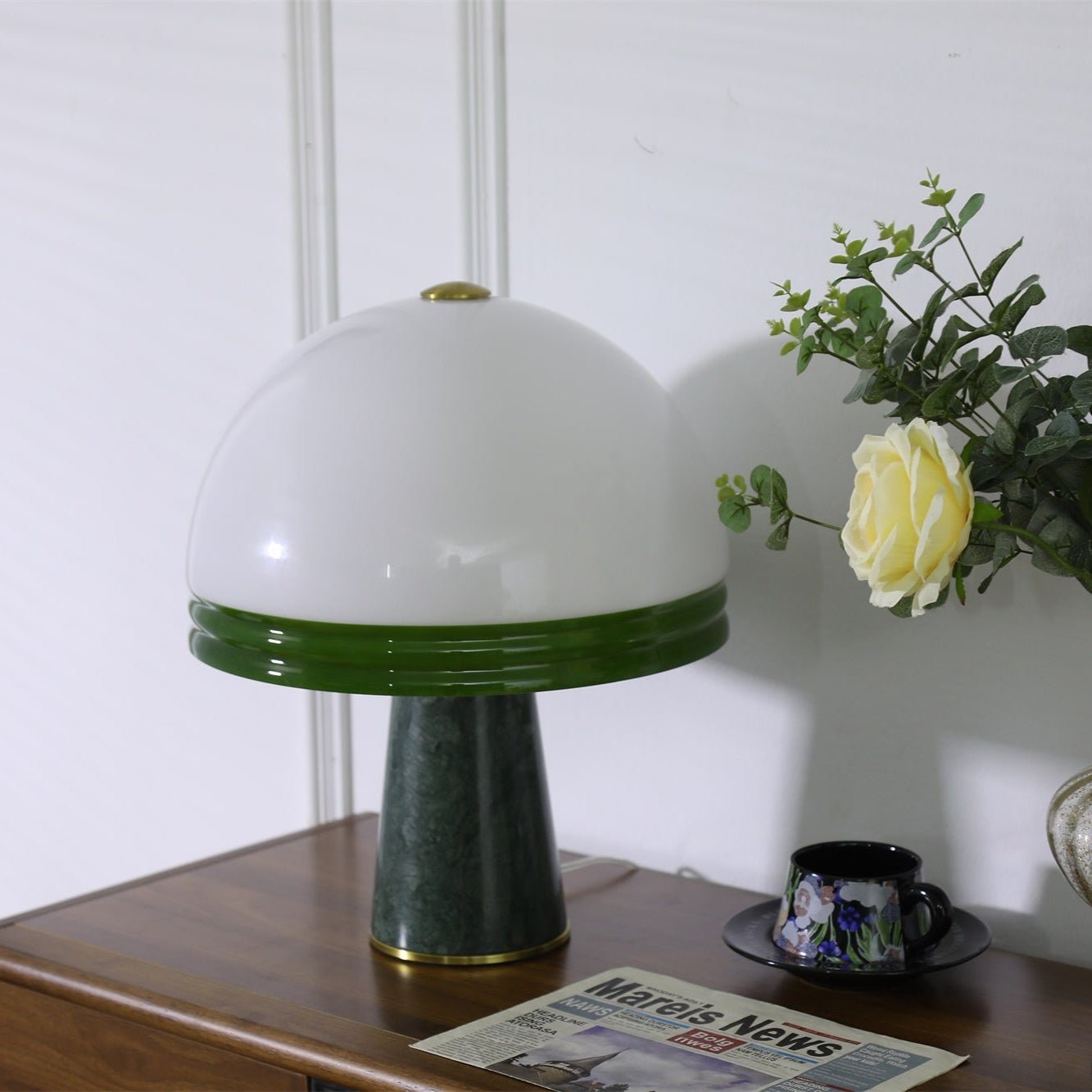 Merose Breite Marmor Tischlampe