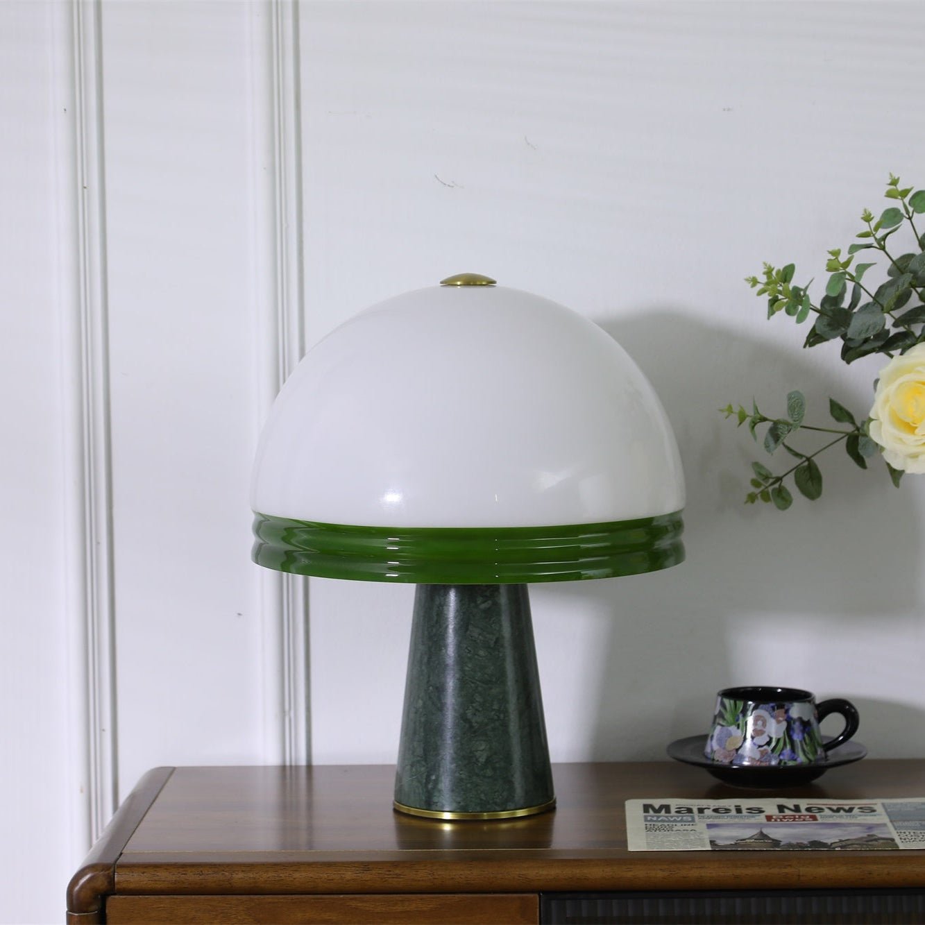 Merose Breite Marmor Tischlampe