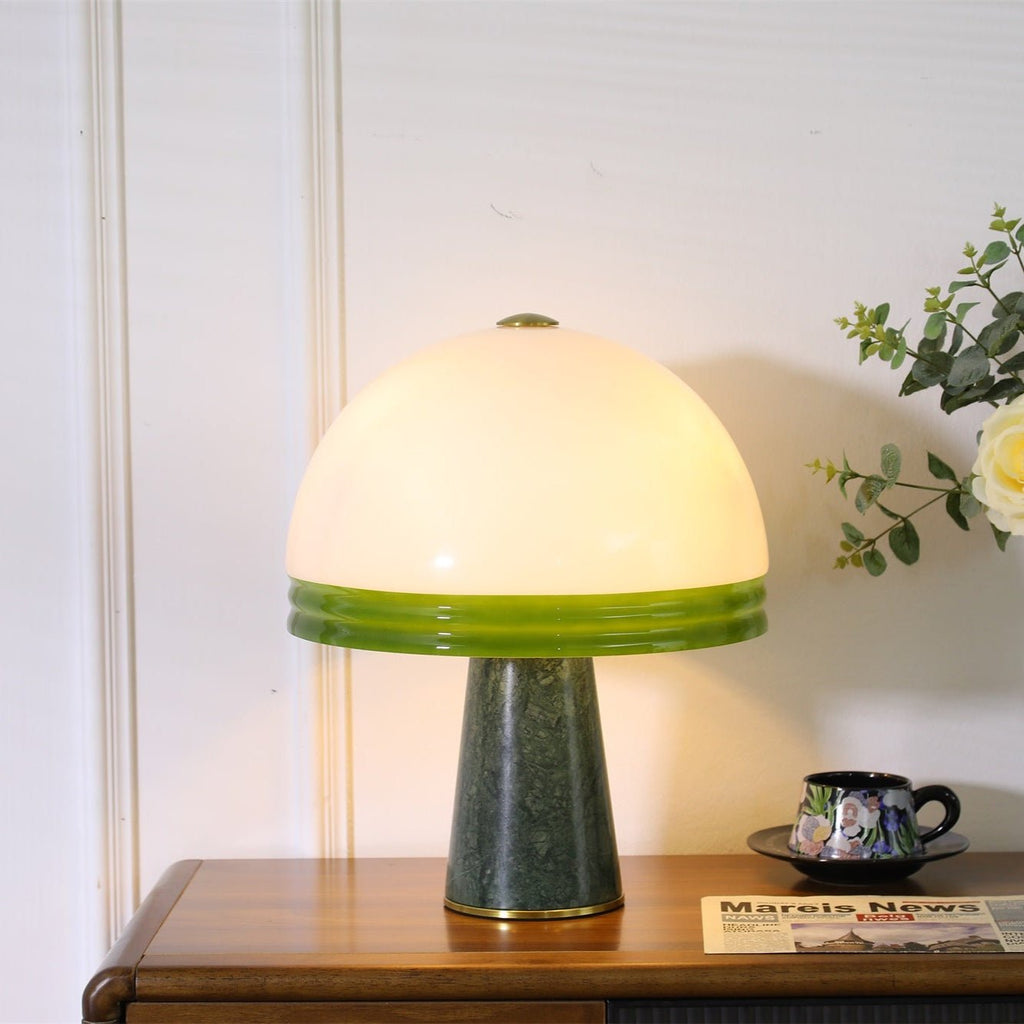 Merose Breite Marmor Tischlampe